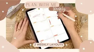 Weekly Digital Plan With Me 🧘🏻‍♀️☀️| March Planning | iPad Planner, GoodNotes, Digital Stickers