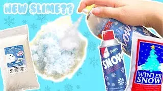 SNOW VS. SNOW VS. SNOW |  new spray snow slime? | which snow makes the best slime | Slimeatory 