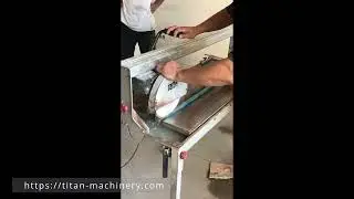 Резка плитки терраццо для демонстрации концепта