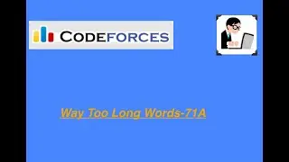 Codeforces-Way Too long words