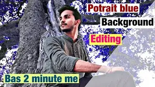 Ai portrait blue background photo editing!!!👍😁😁😁😁 !! The best editing app picsart!!!
