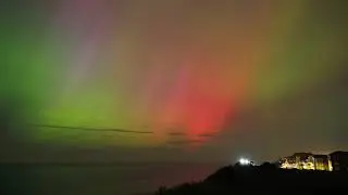 Aurora borealis - the Northern Lights - timelapse video filmed on the night of 10.05.24. Sheringham