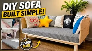 DIY Modern Indoor Sofa - Build a stylish and comfortable chair using simple materials!