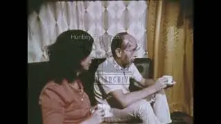 British Family Watch Television and Drink Tea, 1970s - Film 1090773