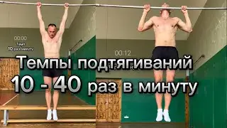 Темпы подтягиваний: 10-40 раз в минуту