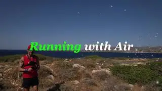 Running with Air: trail running shot with a DJI Mavic Air 2S Drone and GoPro Hero 8
