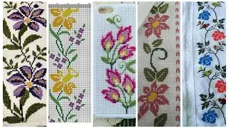 amazing beautiful cross-stitch flowers pattern #embroidery 55 designs