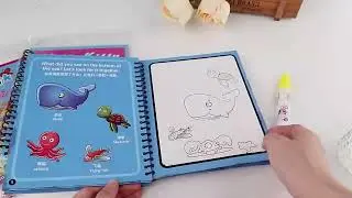Montessori Toys Reusable Coloring Book Magic Water Drawing Book Painting Drawing Toys