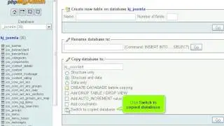 Joomla Setup - Restore - phpMyAdmin