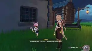 Genshin Impact Serenitea Pot : Diona Dialogue Purrr-------fect Voice (Eng Dub)