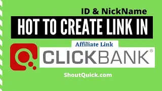 How to Get Your Affiliate Link with Click bank : Click Bank ID & Nickname