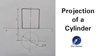 How to draw the projections of a cylinder| Engineering Drawing | Projection of a Cylinder |