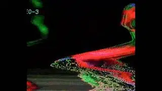 Glitch   Glitching Man Bust   Neon on Black