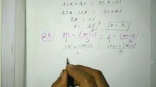 class 8 math. Rs Aggarwal. Exercise 8a. Linear equation in one variable. Question 22 to 25.