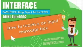 DMXL TIP#0002: How to receive an text input from a message box in EXCEL VBA