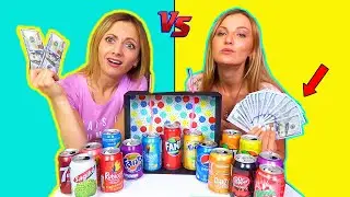 УГАДАЙ НАПИТОК ЧЕК Челлендж и выиграй Деньги / Пробуем вкусы Газировок / Challenge Инна vs Катя