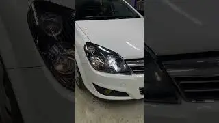 Замена линз в фарах Opel Astra H. Улучшение света, установка Bi Led модулей.