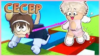 ACIL PLAYING WITH THE MOST VIRAL KID ON TIKTOK!? CECEP BECOMES NERVOUS? Roblox Two Player Obby