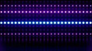 Glowing Neon Circle Dot LED Lights on the Music Stage Background