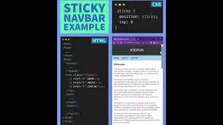 sticky navbar example || HTML using in css || 