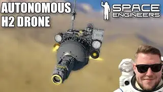 Automating a hydrogen drone using AI blocks as a German Engineer - Space Engineers E45