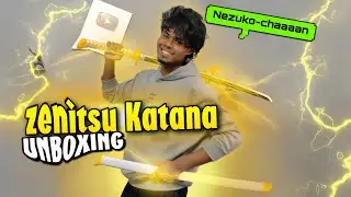 Demon slayer Zenitsu's katana Unboxing and Review - pocket toon