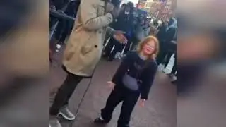 Black KING makes little girls day!