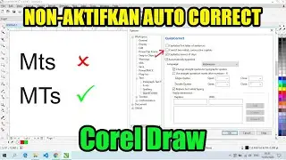 Cara menonaktifkan koreksi huruf kapital otomatis di CorelDraw