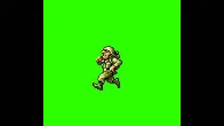 soldado de metal slug pantalla verde