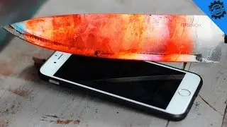 Glowing 1000 degree KNIFE VS SMARTPHONE