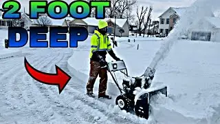 SNOW SOTRM BATTLE [ 2 Feet Of Snow VS Snow Blower]