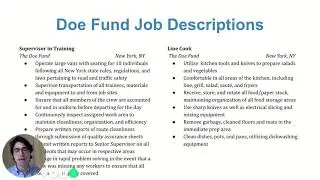 Job Descriptions and Transferable Skills