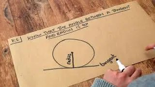 Key Skill - Know that angle between a tangent and the radius at the point of contact is 90.