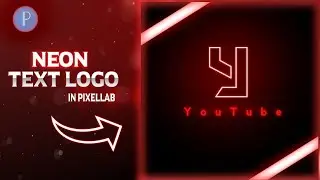 How to Make Neoon Glowing Text logo in Pixellab || Neon light Effect || Glowing Text. MK YT.