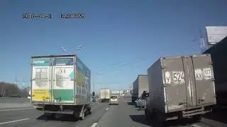 УУУ АВАРИЯ На МКАДЕ...Возле КАПОТНЕ))) УЖАС...