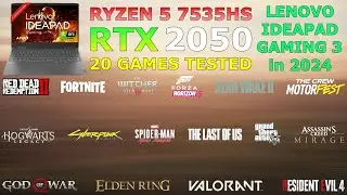 Lenovo IdeaPad Gaming 3 : Ryzen 5 7535HS RTX 2050 | 20 Games Tested in 2024