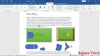 Add text in a Shape in Word document