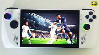 ASUS ROG ALLY Z1 EXTREME FIFA 23 GAMEPLAY TURBO MODE (4K)