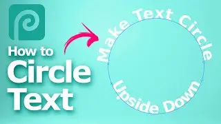 How to make text circle in Photopea