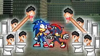 M.U.G.E.N - Sonic And Shadow Vs Skibidi Toilet? (Bônus Char Stage) (Skibidi Toilet)