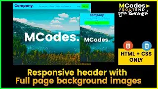 Responsive Header with fixed background images using HTML & CSS (in Sinhala)