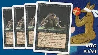 Plague Rats (B) vs Stasis (U), Revised 40 | Old School Magic the Gathering 