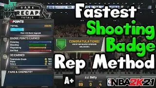 NBA 2K21 Fastest Shooting Badge Method - 1 Badge per Game!!