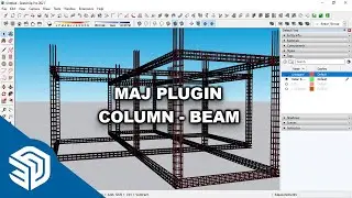 SketchUp 2021 | MAJ Plugin Column and Beam Reinforcement Details