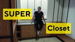 Super Closet em metalon com mdf freijó