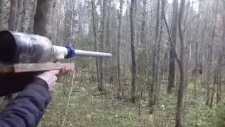 ПНЕВМОПУШКА СТРЕЛЬБА КАРТОШКОЙ В ЛЕСУ