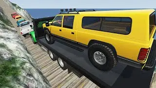 Cars Vs Suspension Bridge – BeamNG Drive