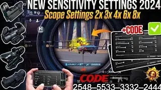 PUBG MOBILE SCOPE SETTINGS IN 2024 ✅ | PUBG/BGMI SCOPE SENSITIVITY SETTINGS 2X 3X 4X 6X 8X IN 2024🔥