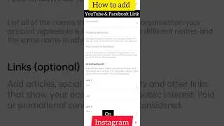 How to add YouTube & Facebook link on instagram ll#reels #tech #how#short #shorts #status #tiktok #r