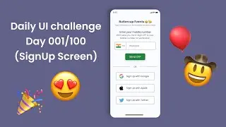 Daily UI Challenge - Day 001/100 (SignUp Screen) | Join the Challenge!